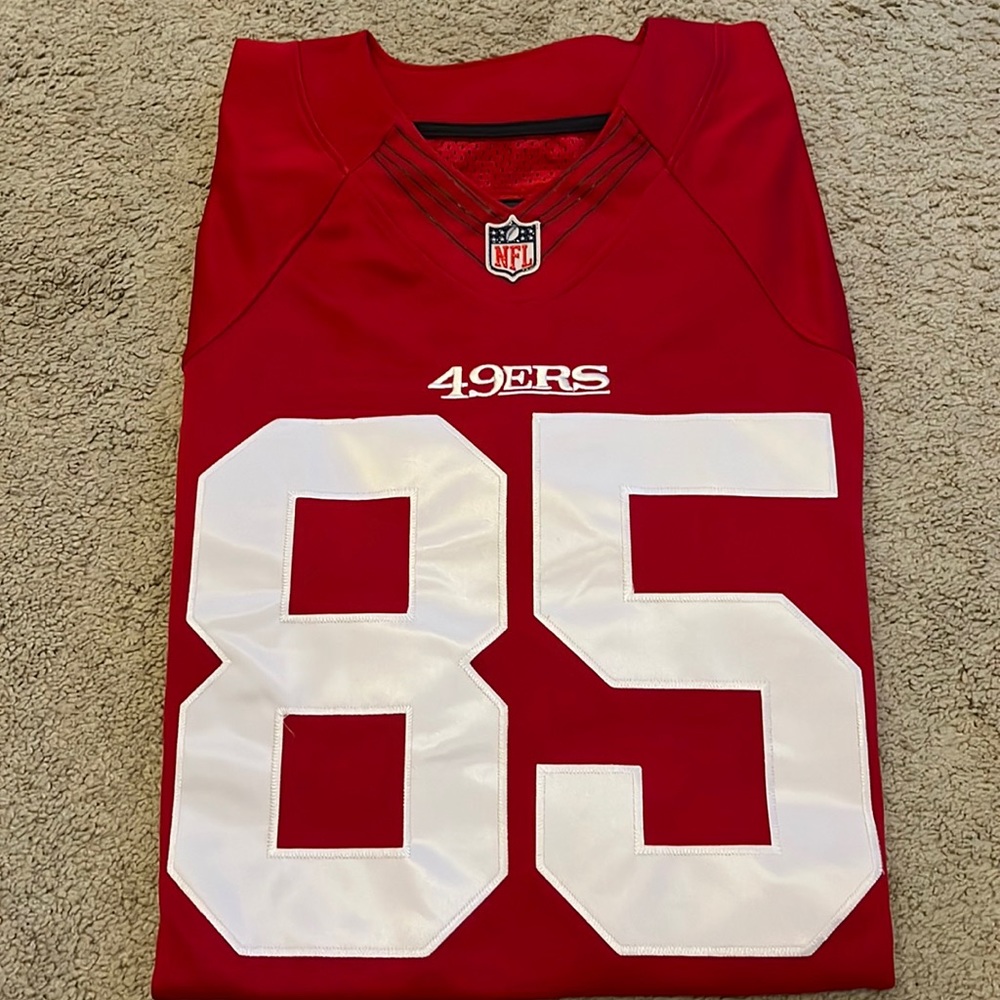 Vernon Davis #85 San Francisco 49ers Nike On Field Jersey White  Size 52